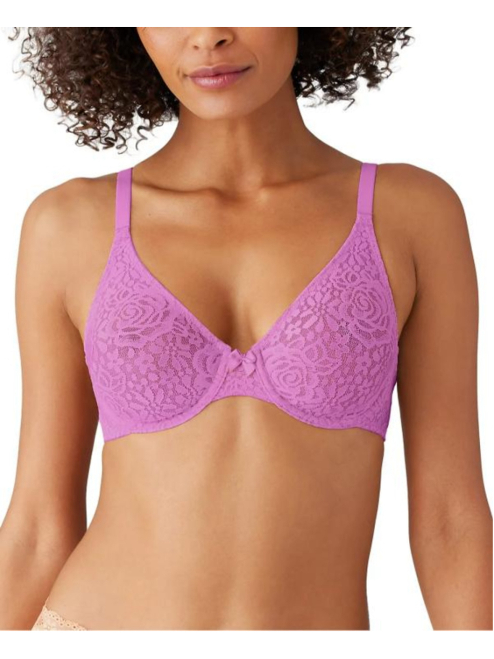 Wacoal Women's Size 38C Purple Halo Lace Molded Underwire Bra NWT